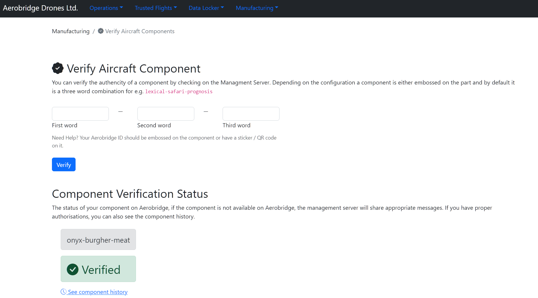 Authentic Component Network